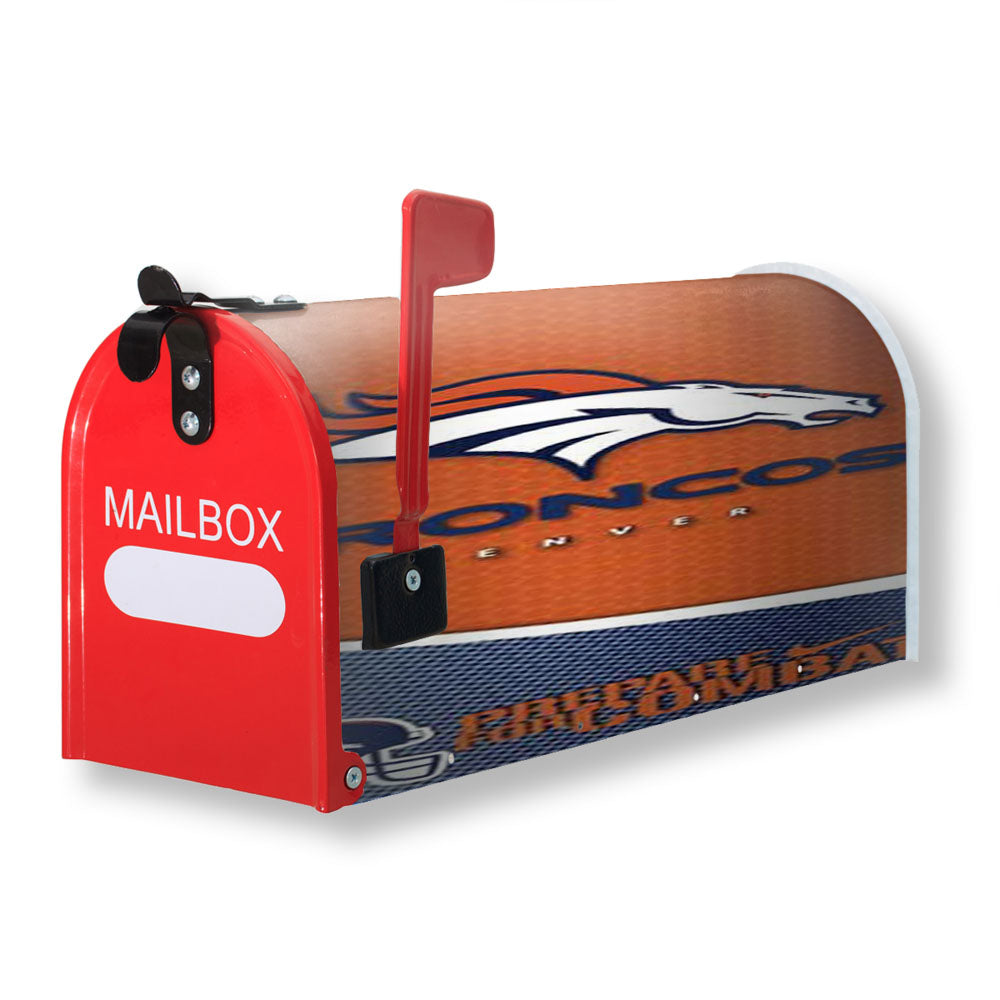 Denver Broncos Orange Blue Magnetic Mailbox Cover - 18.0" x 21.0"