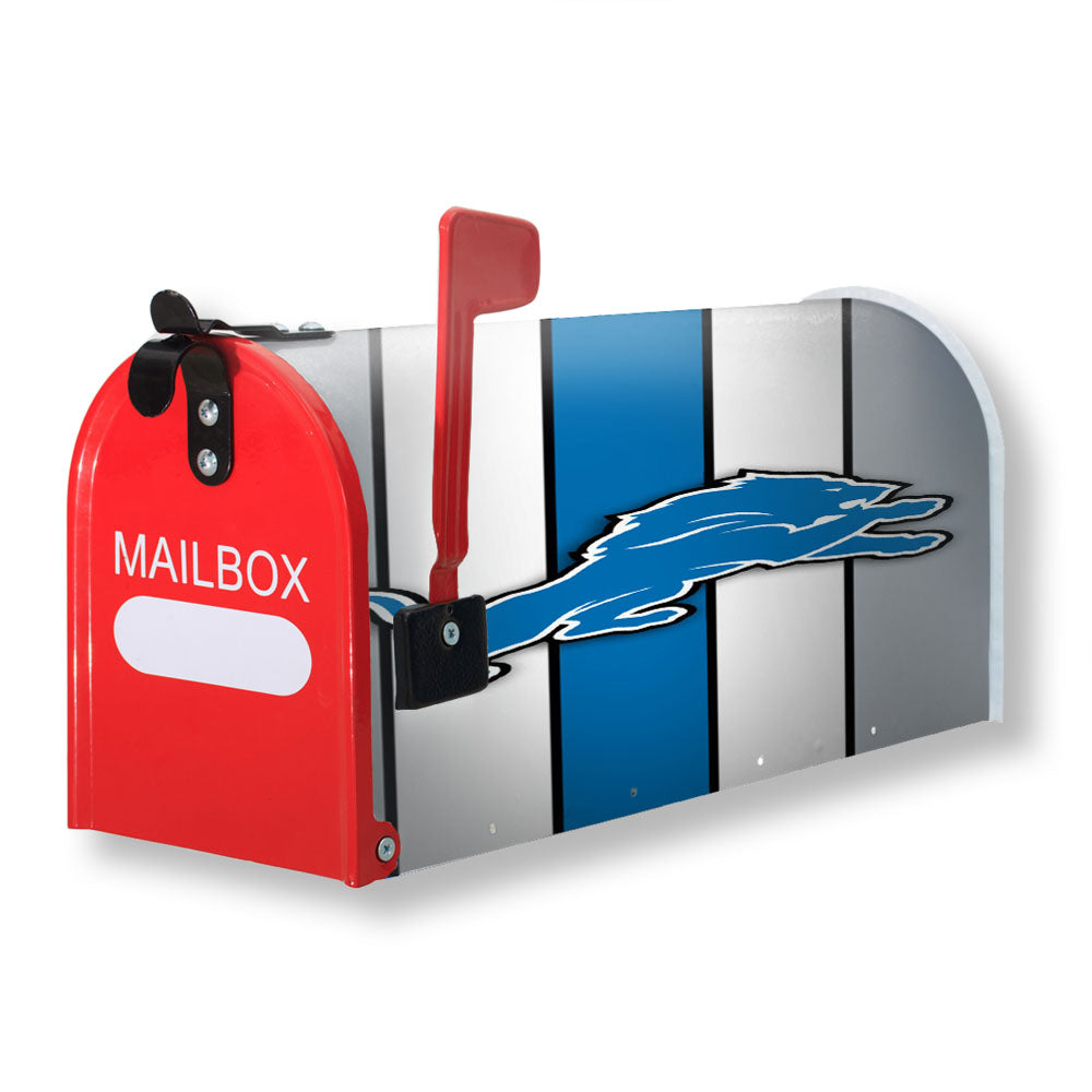 Detroit Lions Blue Football Logo Magnetic Mailbox Cover - 18.0" x 21.0"