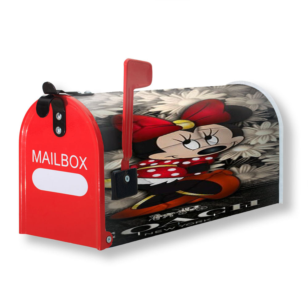 Flowers Coach Minnie Mouse New 43 Magnetic Mailbox Cover - 18.0" x 21.0"
