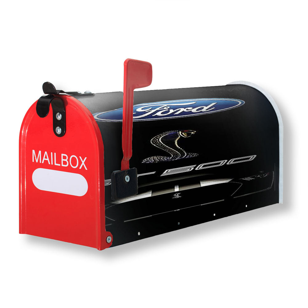 Ford Mustang Gt Black Magnetic Mailbox Cover - 18.0" x 21.0"