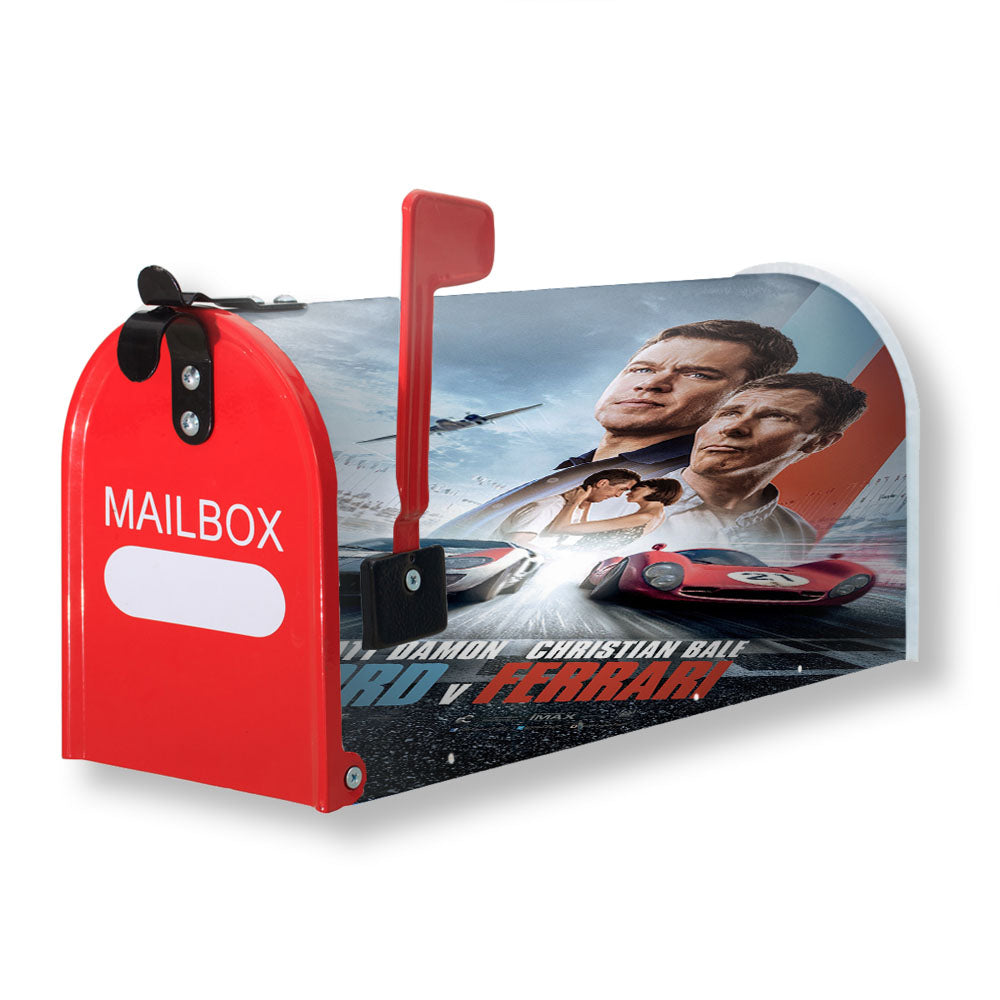 Ford Vs Ferrari Race Car Movie Poster Magnetic Mailbox Cover - 18.0" x 21.0"