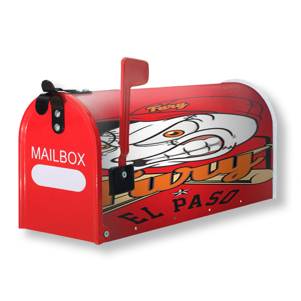 Fury El Paso Baseball Logo Red Magnetic Mailbox Cover - 18.0" x 21.0"