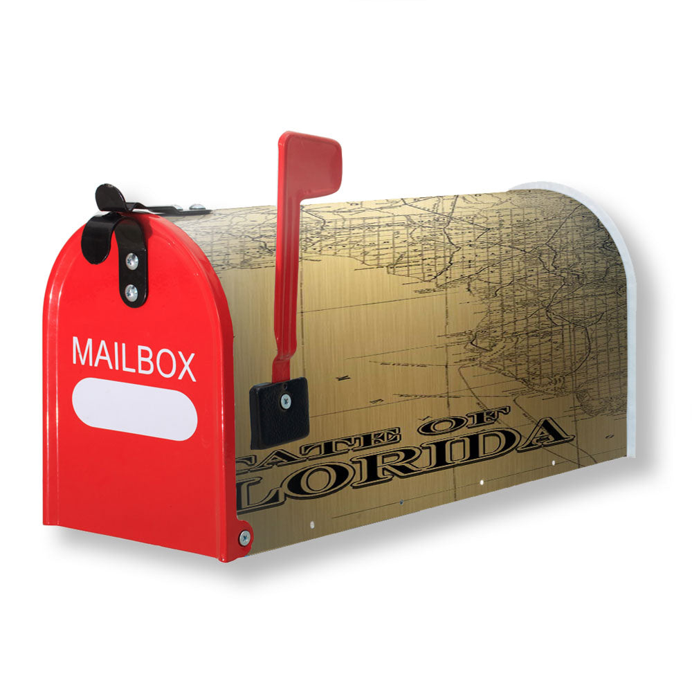 Gold State Of Florida Magnetic Mailbox Cover - 18.0" x 21.0"