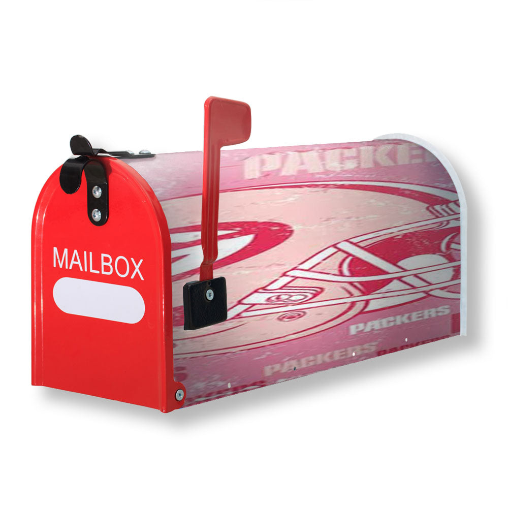 Green Bay Packers Pink Tall Magnetic Mailbox Cover - 18.0" x 21.0"