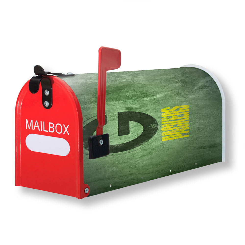 Grunge Green Bay Packers Wallpaper Magnetic Mailbox Cover - 18.0" x 21.0"