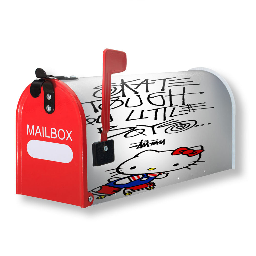 Hello Kitty Skate Stussy Magnetic Mailbox Cover - 18.0" x 21.0"