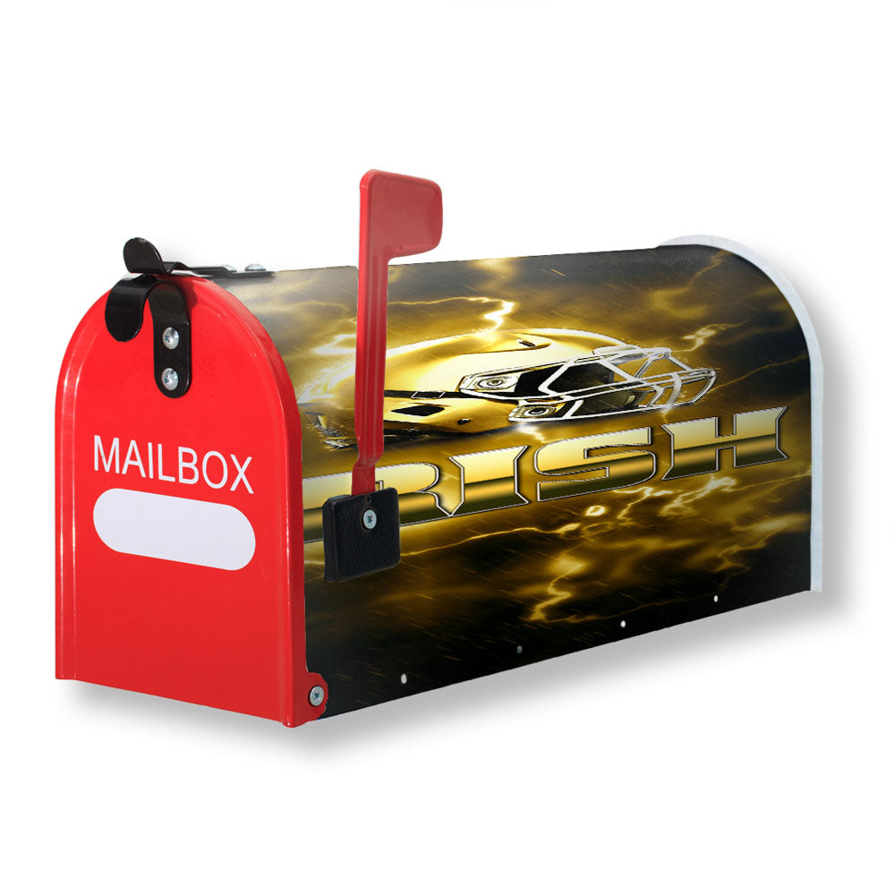 Irish Team Helmet Gold Notre Dame Magnetic Mailbox Cover - 18.0" x 21.0"