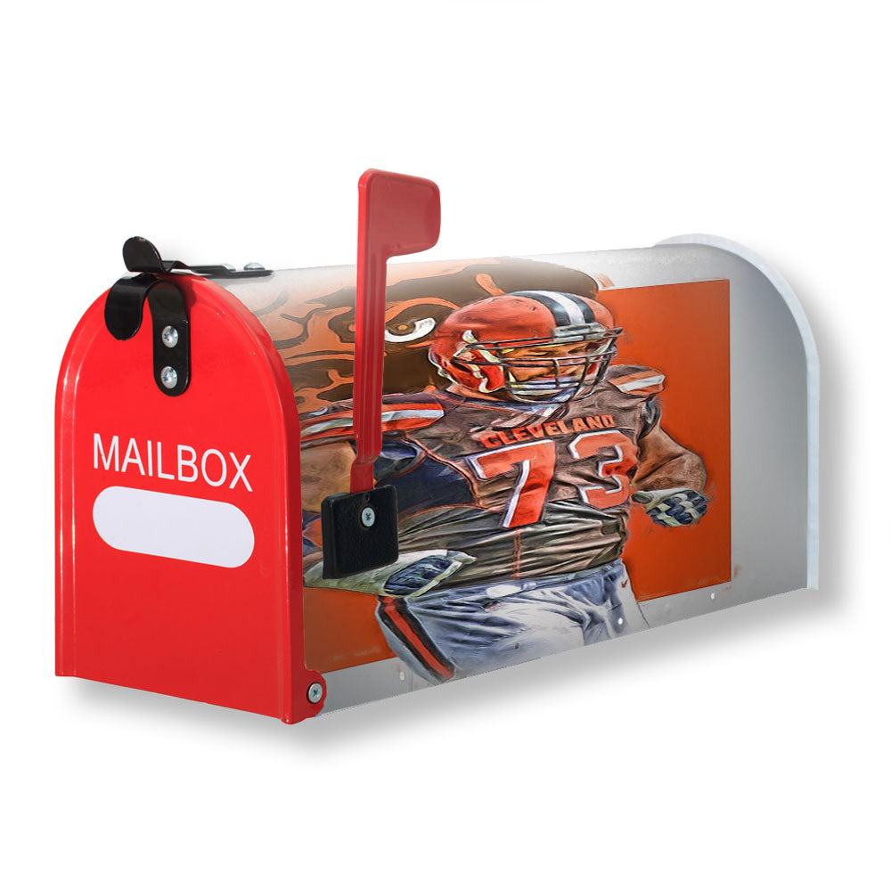 Joe Thomas Cleveland Browns Oil Art Magnetic Mailbox Cover - 18.0" x 21.0"