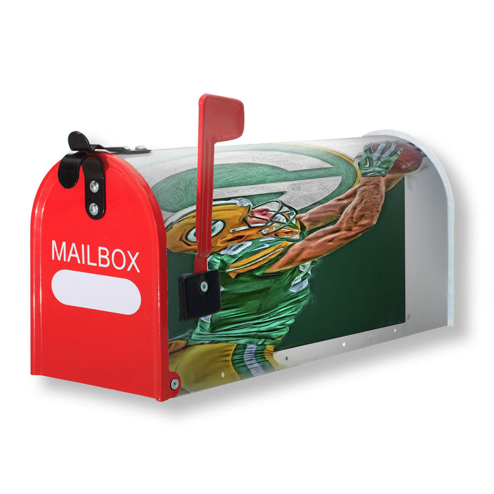 Jordy Nelson Green Bay Packers Oil Art Magnetic Mailbox Cover - 18.0" x 21.0"