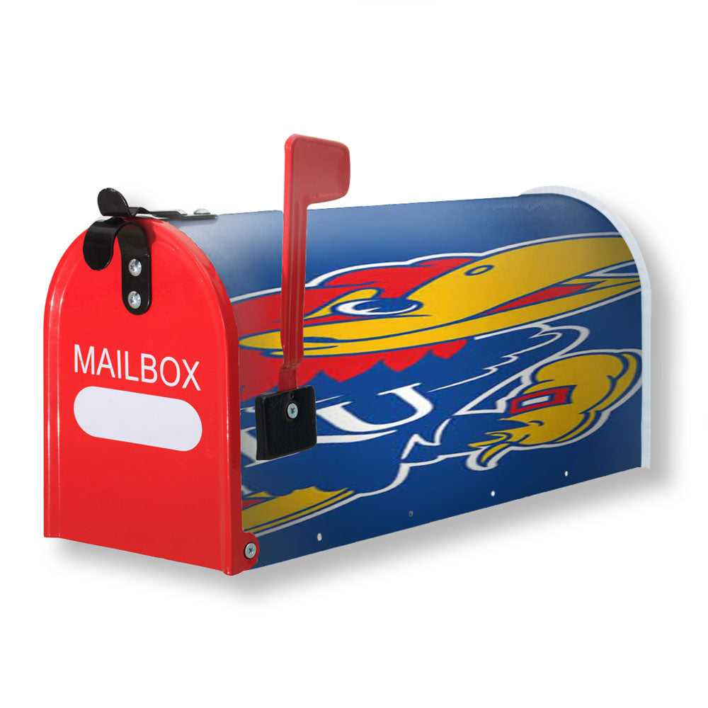 Kansas Jayhawks Logo Tilted Magnetic Mailbox Cover - 18.0" x 21.0"
