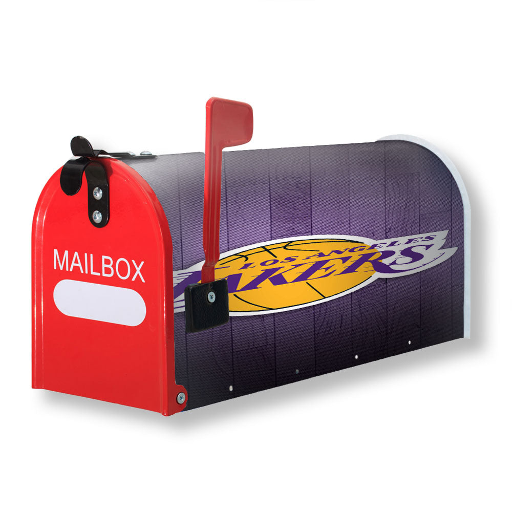 Lakers Los Angeles Team Basket Ball With Texture Magnetic Mailbox Cover - 18.0" x 21.0"