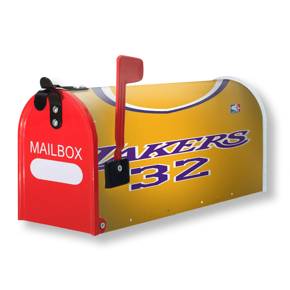 Lakers Yellow Club Basket Ball Magnetic Mailbox Cover - 18.0" x 21.0"