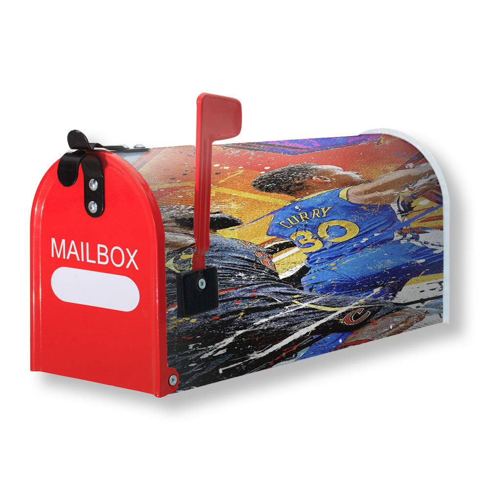 Legend Nba Star Watercolor Magnetic Mailbox Cover - 18.0" x 21.0"