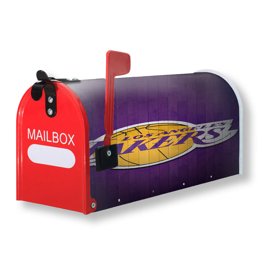 Los Angeles Lakers Wood Logo Magnetic Mailbox Cover - 18.0" x 21.0"