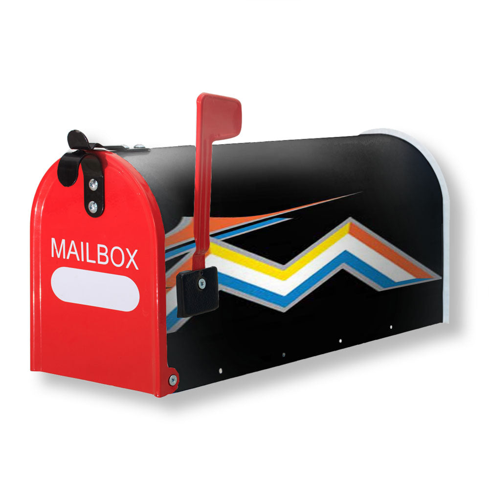 Miami Marlins Logo On Blk Magnetic Mailbox Cover - 18.0" x 21.0"