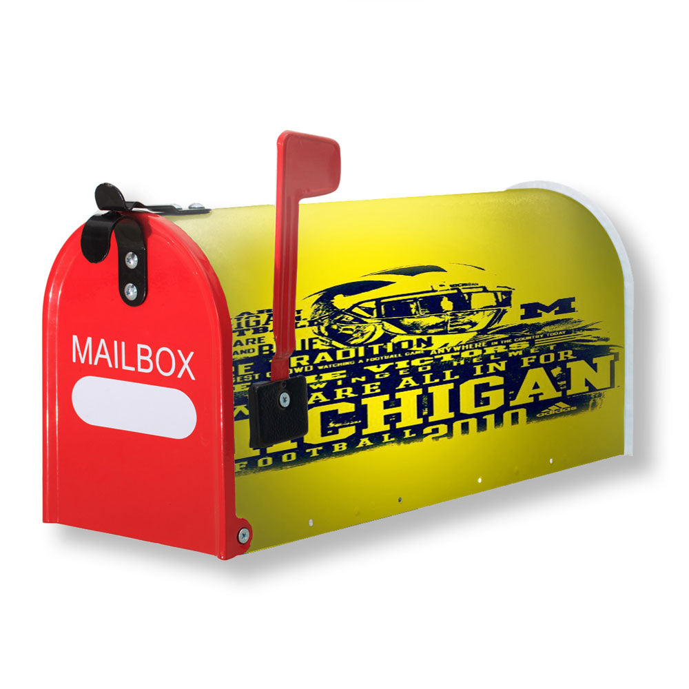 Michigan Football Doodle Font Art Magnetic Mailbox Cover - 18.0" x 21.0"