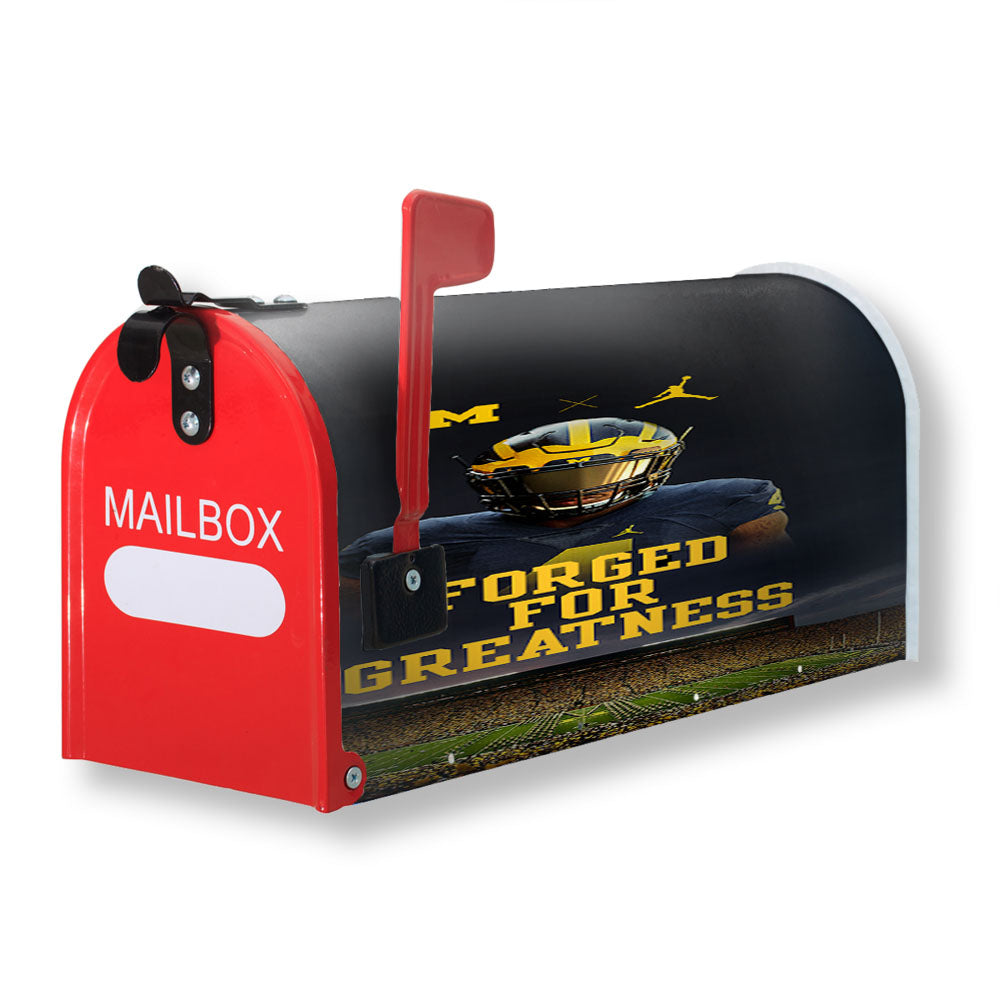 Michigan Wolverines For Greatness Magnetic Mailbox Cover - 18.0" x 21.0"