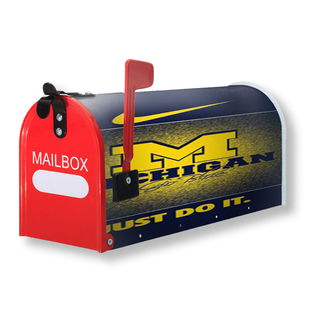 Michigan Wolverines Go Blue 2 Magnetic Mailbox Cover - 18.0" x 21.0"