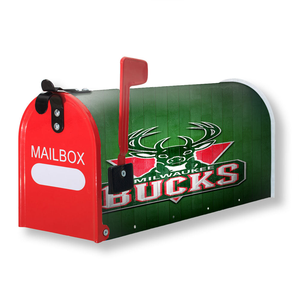 Milwaukee Bucks Hardwood Magnetic Mailbox Cover - 18.0" x 21.0"