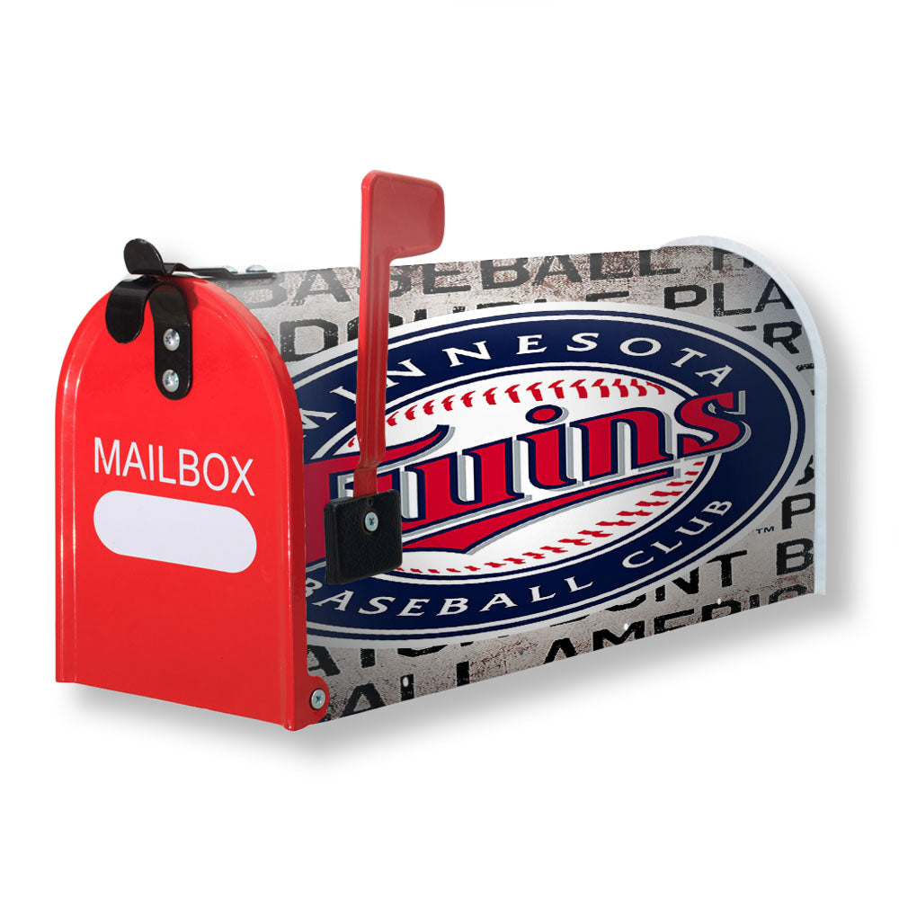 Minnesota Twins Baseball Club Font Doodle Magnetic Mailbox Cover - 18.0" x 21.0"