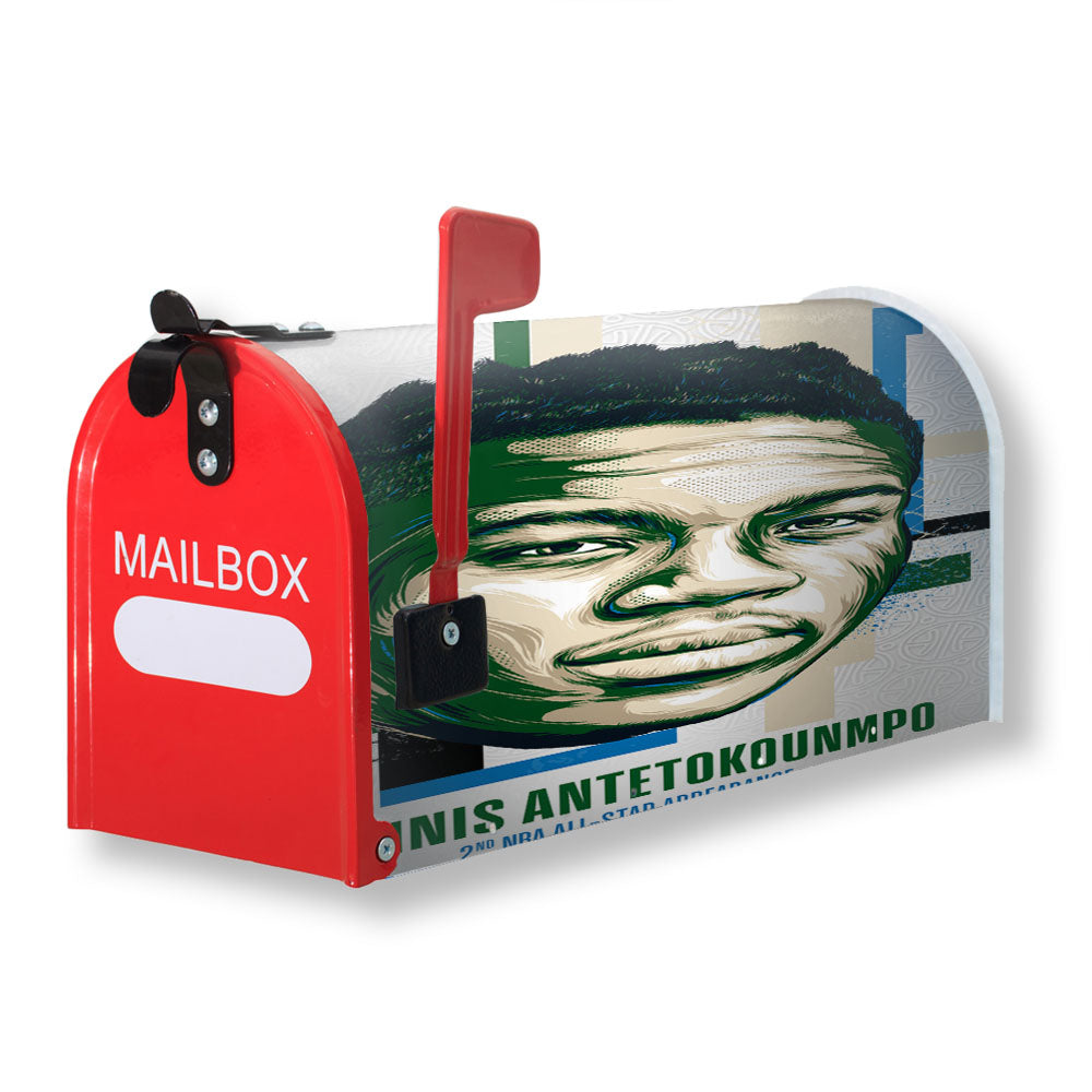 Nba All Star Giannis Antetokounmpo Magnetic Mailbox Cover - 18.0" x 21.0"