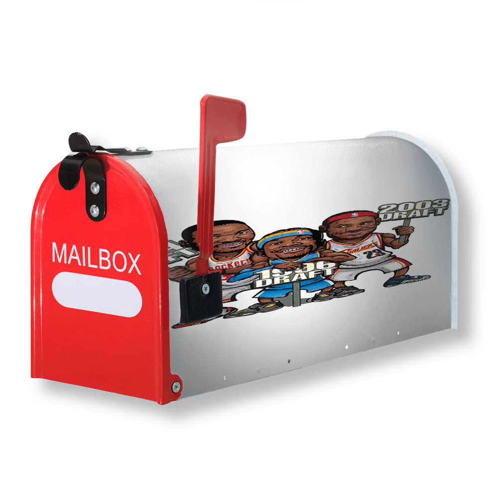 Nba Draft Basketball L Magnetic Mailbox Cover - 18.0" x 21.0"