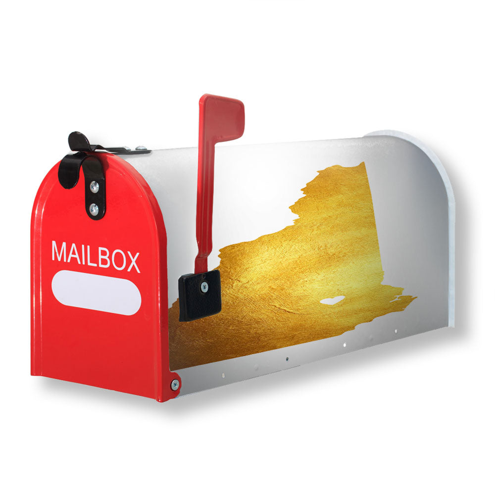 New Hampshire Golden State Map Magnetic Mailbox Cover - 18.0" x 21.0"