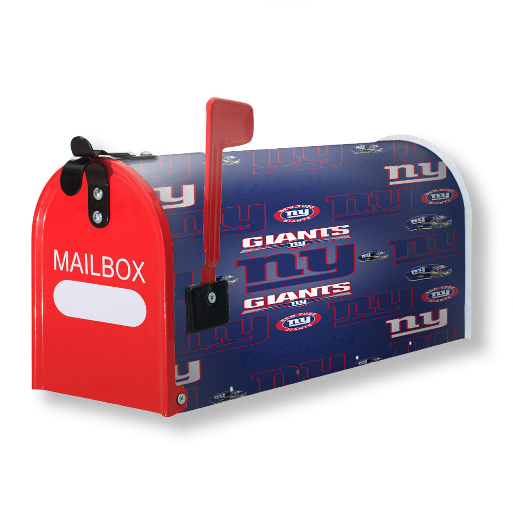 New York Giants Logo Pattern Blue Magnetic Mailbox Cover - 18.0" x 21.0"