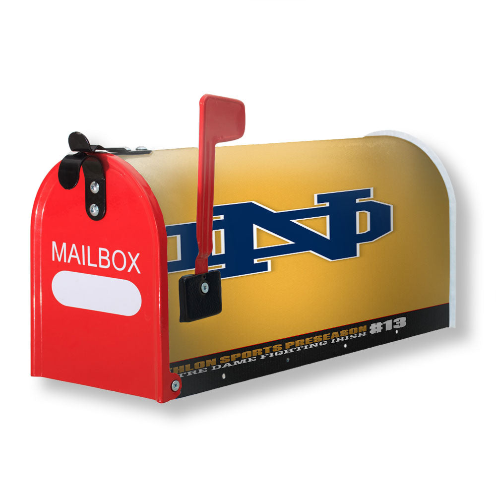 Notre Dame Fighting Irish Athlon Sports Yellow Magnetic Mailbox Cover - 18.0" x 21.0"