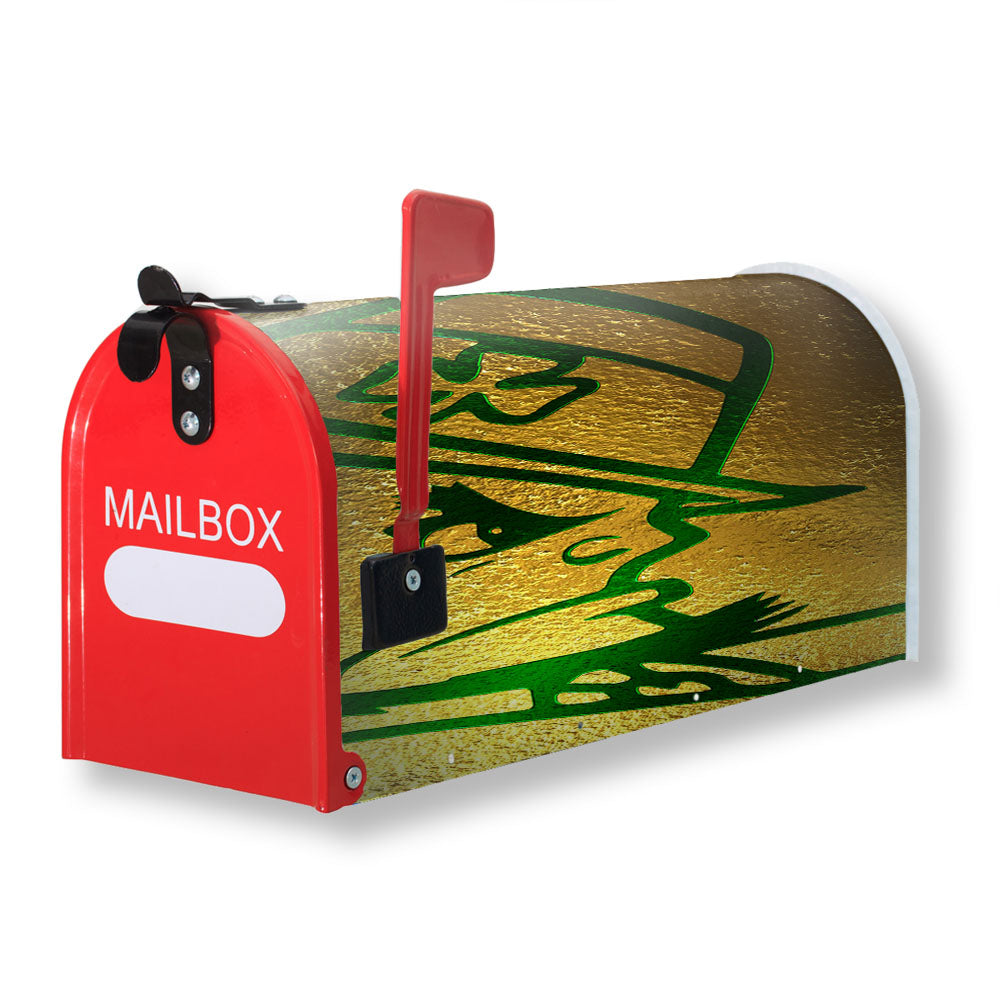 Notre Dame Fighting Irish Green Golden Magnetic Mailbox Cover - 18.0" x 21.0"