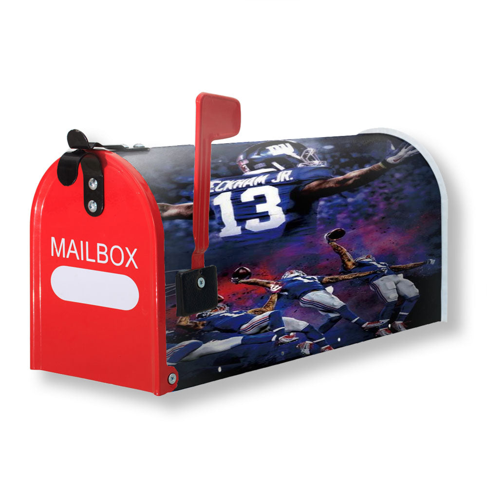 Odell Beckham Jr 13 Signature Art Magnetic Mailbox Cover - 18.0" x 21.0"