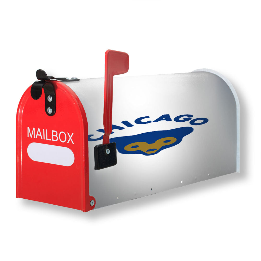 Old Chicago Cubs Logo Stripe Magnetic Mailbox Cover - 18.0" x 21.0"