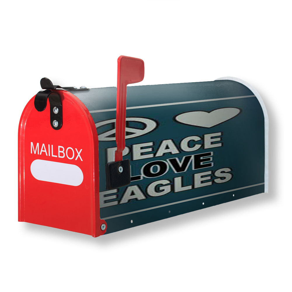 Philly Eagles Peace Love Magnetic Mailbox Cover - 18.0" x 21.0"