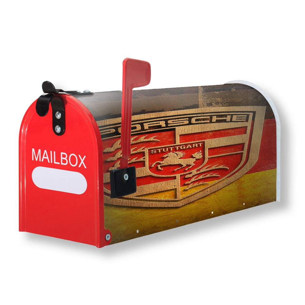 Plywood Porsche Logo Magnetic Mailbox Cover - 18.0" x 21.0"