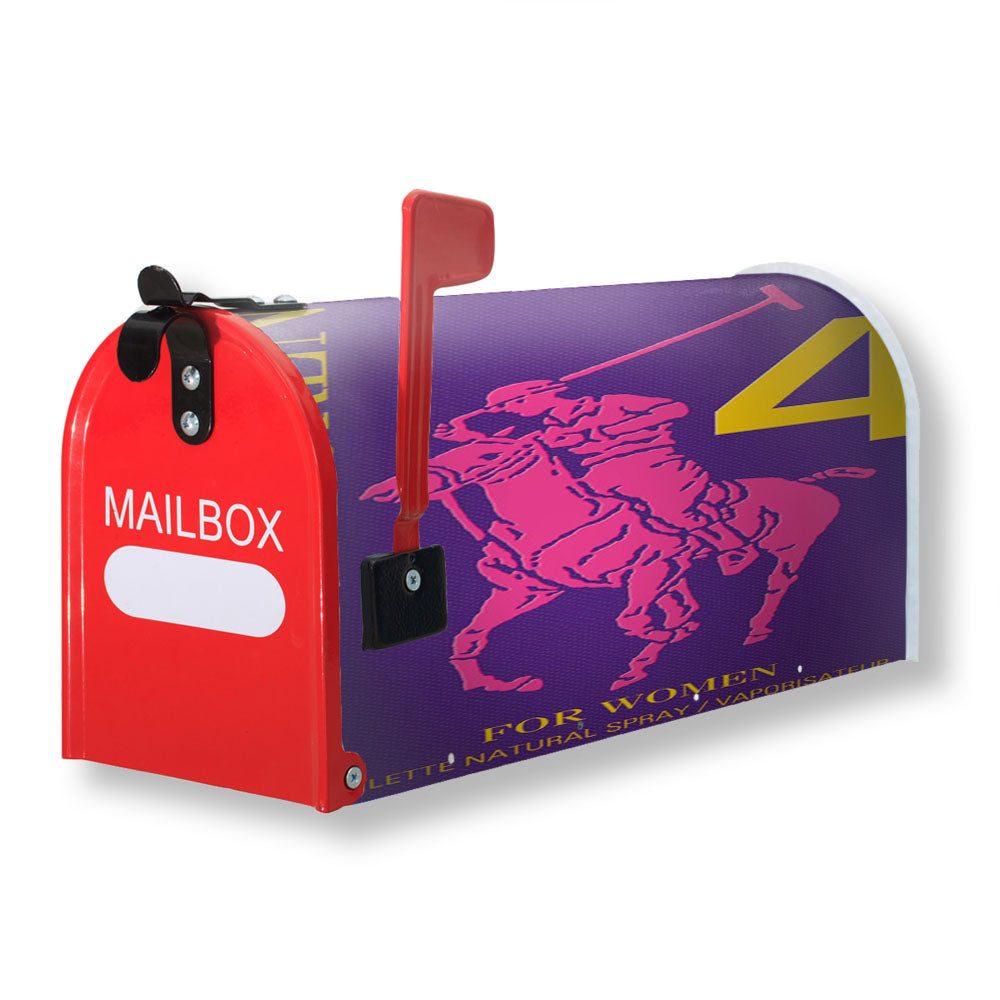 Polo Ralph Lauren Big Pony 4 Purple Parfume Magnetic Mailbox Cover - 18.0" x 21.0"