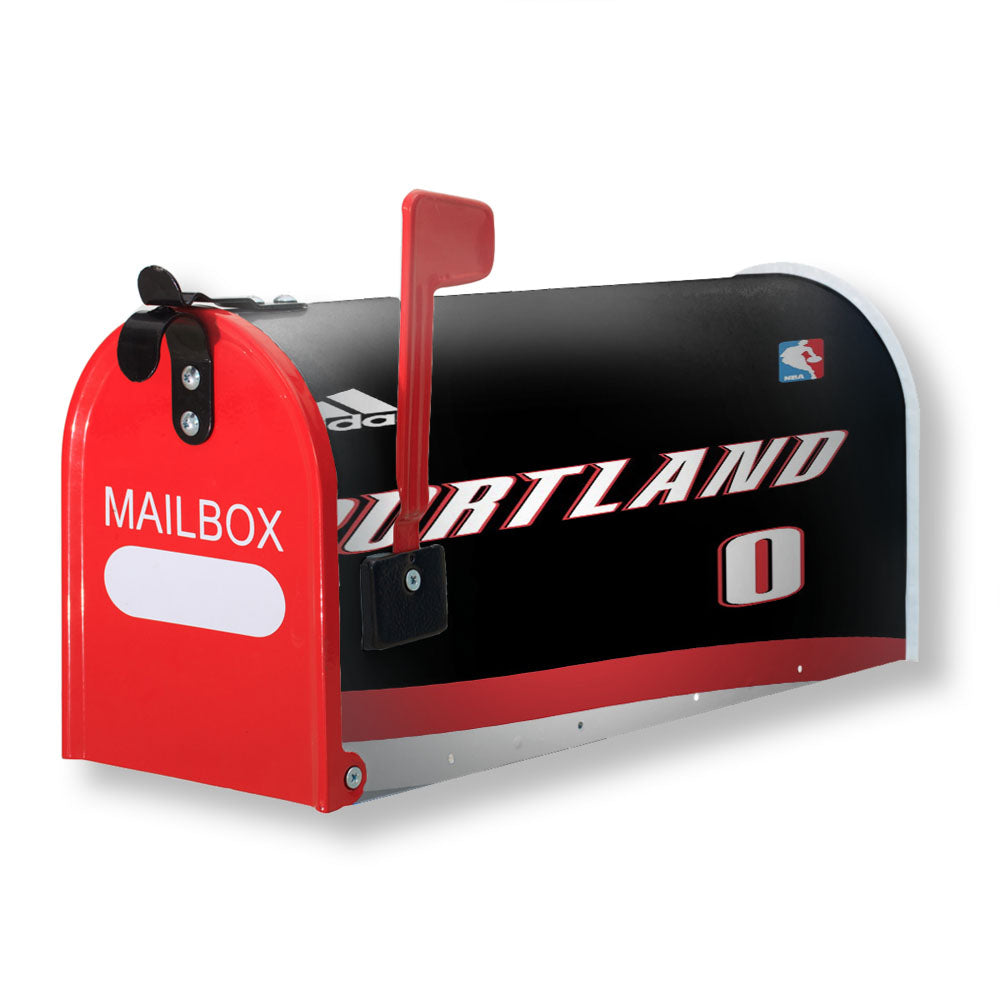 Portland Nba Number Zero Jersey Wallpaper Magnetic Mailbox Cover - 18.0" x 21.0"