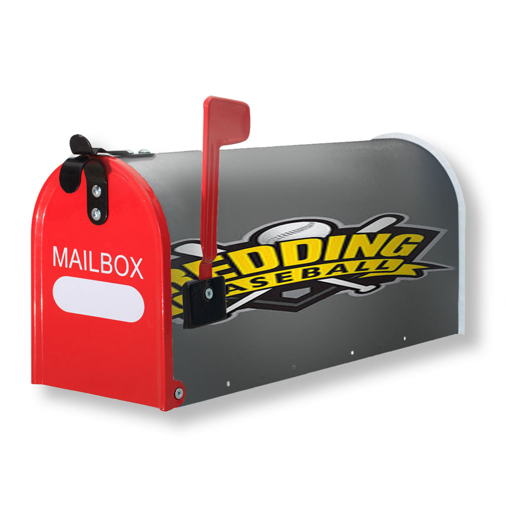 Redding Baseball Logo Gray Magnetic Mailbox Cover - 18.0" x 21.0"