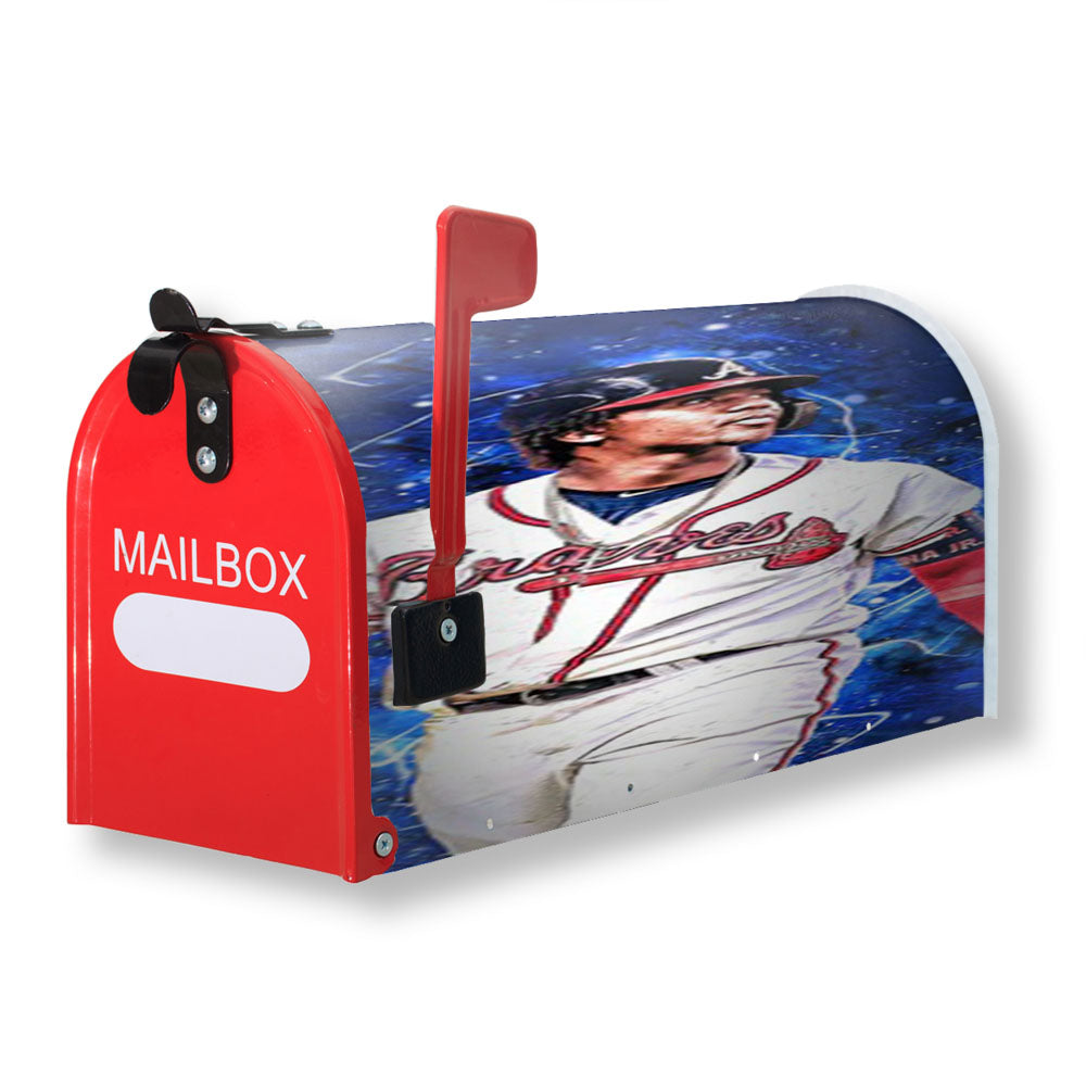 Ronald Acuna Jr Atlanta Braves Baseball Magnetic Mailbox Cover - 18.0" x 21.0"