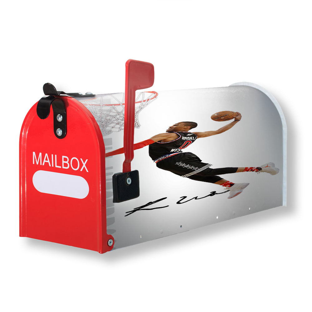 Russell Westbrook Signature Houston Slam Dunk Magnetic Mailbox Cover - 18.0" x 21.0"