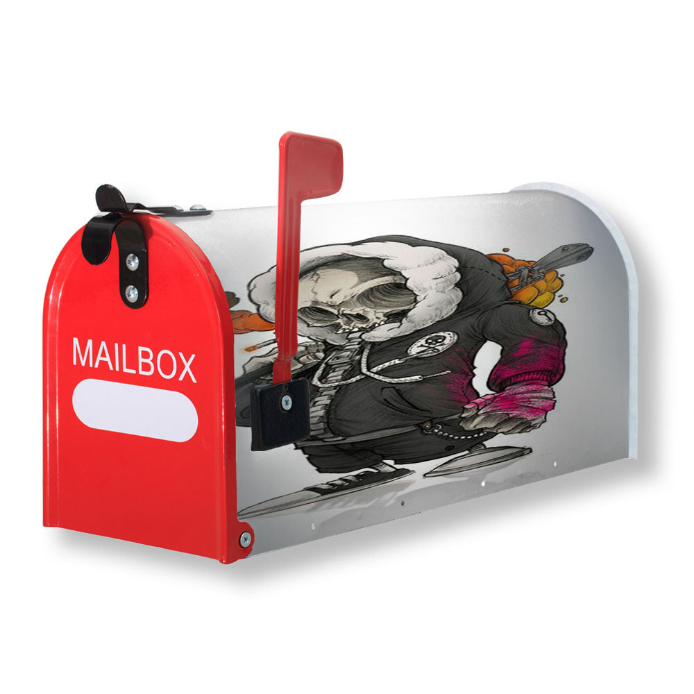 Skinhead Mural Baseball Magnetic Mailbox Cover - 18.0" x 21.0"