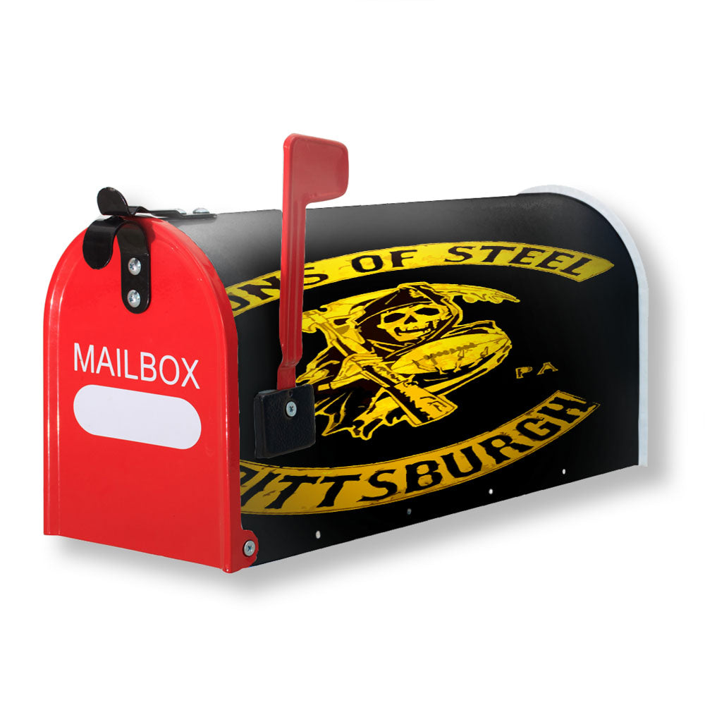 Sons Of Steel Pittsburgh Soa Parody Logo Magnetic Mailbox Cover - 18.0" x 21.0"