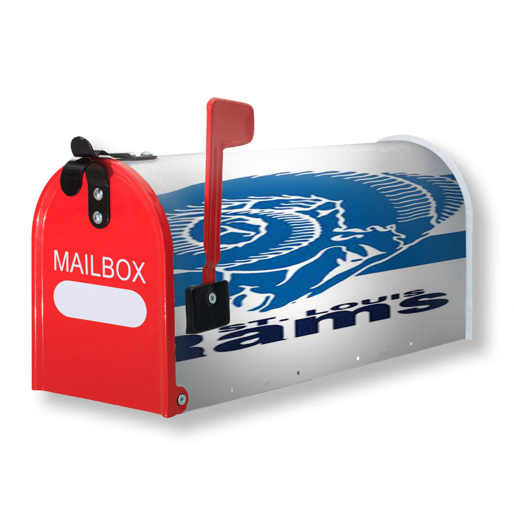 St Louis Rams Logo Over Stripes Magnetic Mailbox Cover - 18.0" x 21.0"