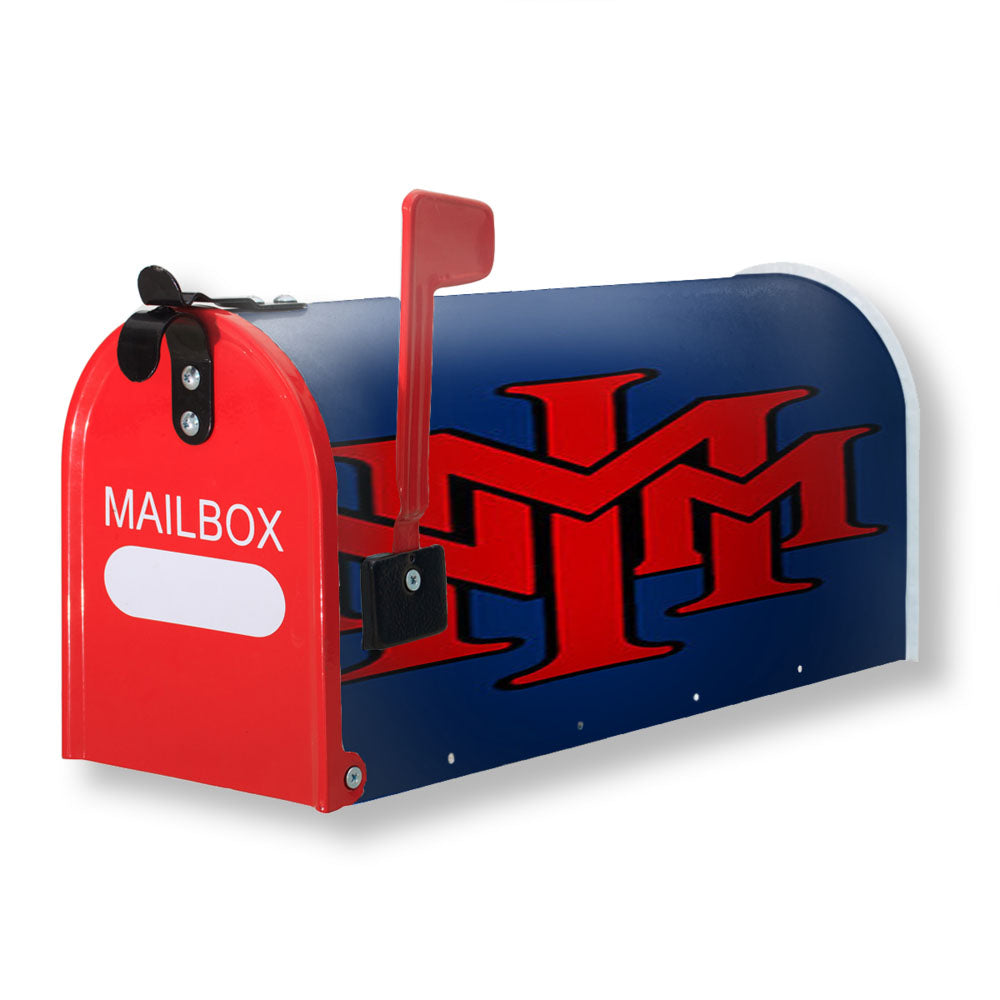 Stackednmmi Baseball Logo Blue Magnetic Mailbox Cover - 18.0" x 21.0"