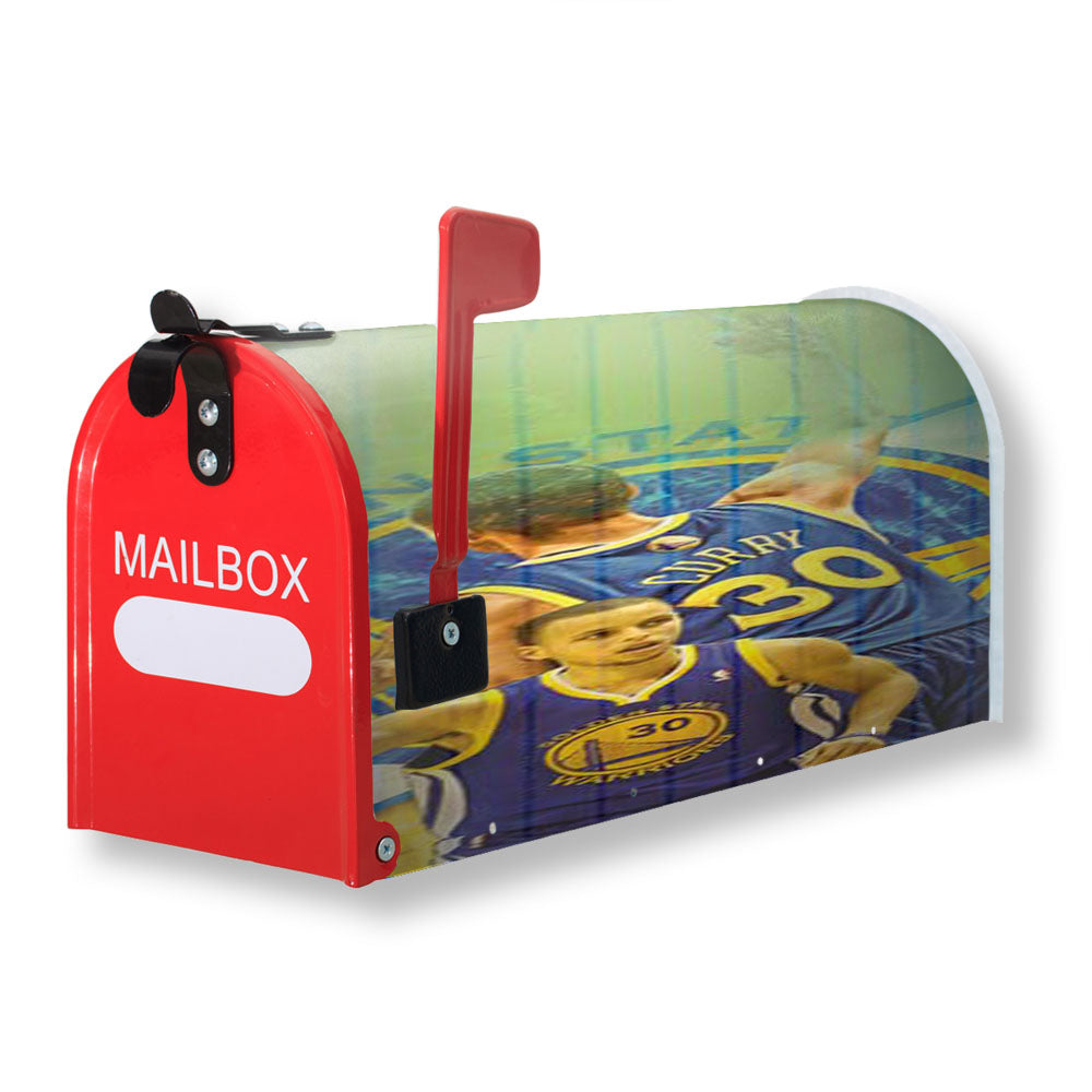 Stephen Curry Pinstripes Overlap Magnetic Mailbox Cover - 18.0" x 21.0"