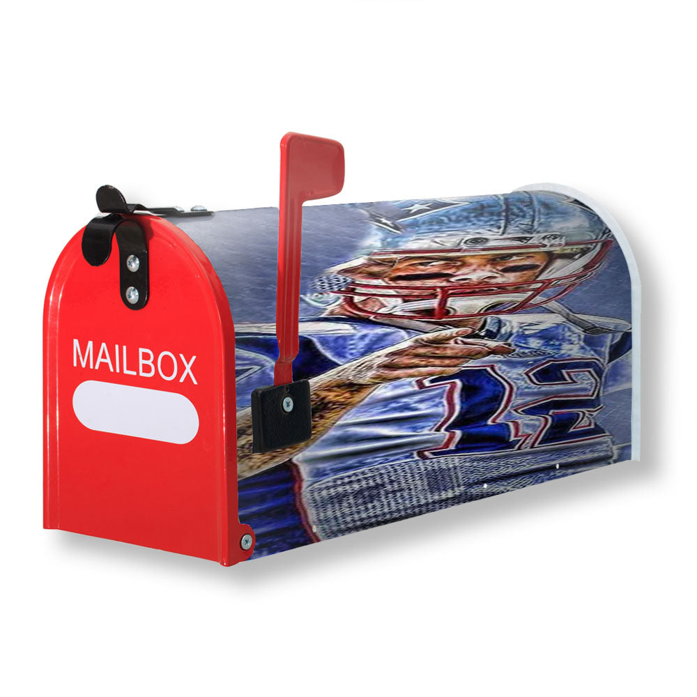 Tom Brady New England Patriots Nfl 4 Magnetic Mailbox Cover - 18.0" x 21.0"