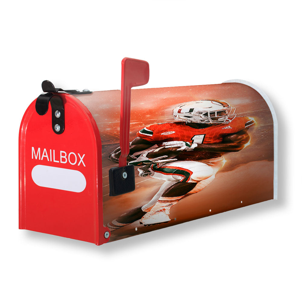 University Of Miami Football Magnetic Mailbox Cover - 18.0" x 21.0"