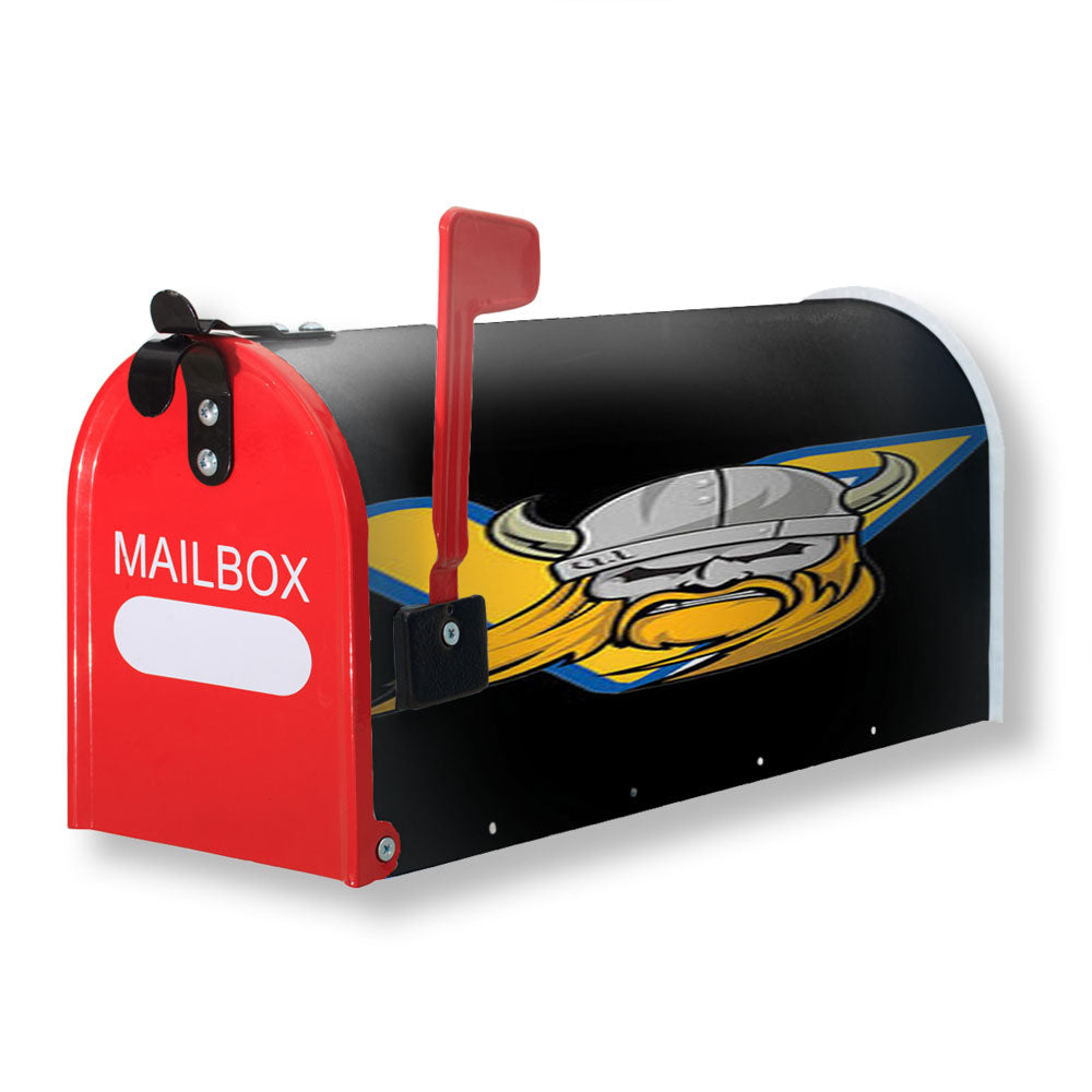 Vikings Logo Black Magnetic Mailbox Cover - 18.0" x 21.0"