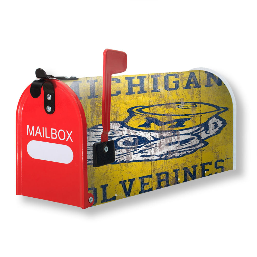Vintage Michigan Wolverines Team Logo Magnetic Mailbox Cover - 18.0" x 21.0"