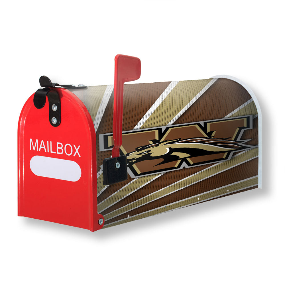 Western Michigan Broncos Stripe Wallpaper Magnetic Mailbox Cover - 18.0" x 21.0"