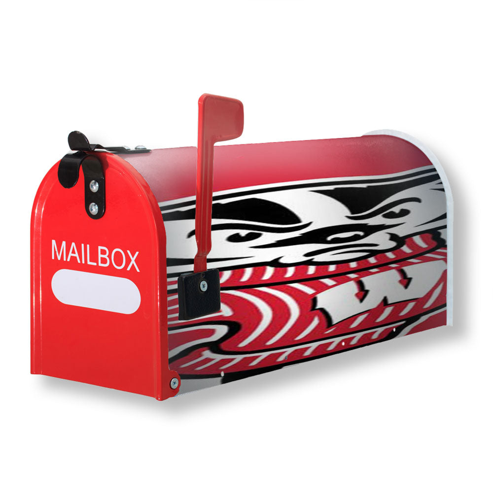 Wisconsin Badgers Logo Red Magnetic Mailbox Cover - 18.0" x 21.0"